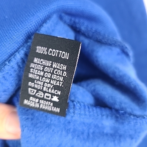 NEW Sp5der Web Blue White Rhinestone Hoodie Size Medium - Picture 5 of 5